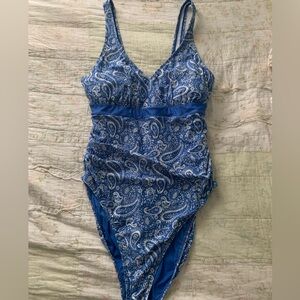 Lole Blue Paisley Bathing Suit